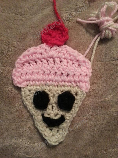 Happy Icecream Cone Applique