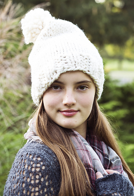 Dream Big Slouchy Pom Pom Hat