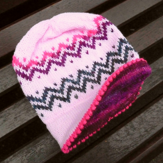 Brim: Fold-over in two colours