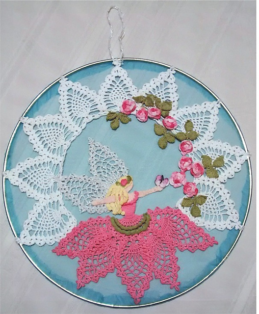 Flower Garden Fairy Doily