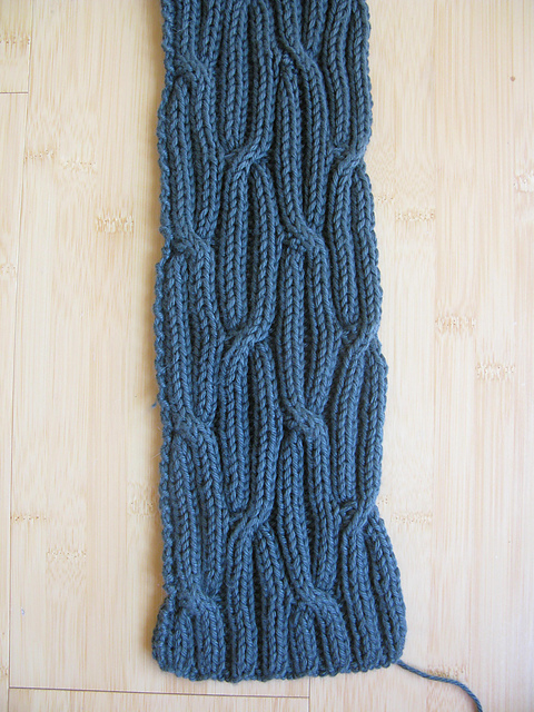 Reversible Cabled Scarf