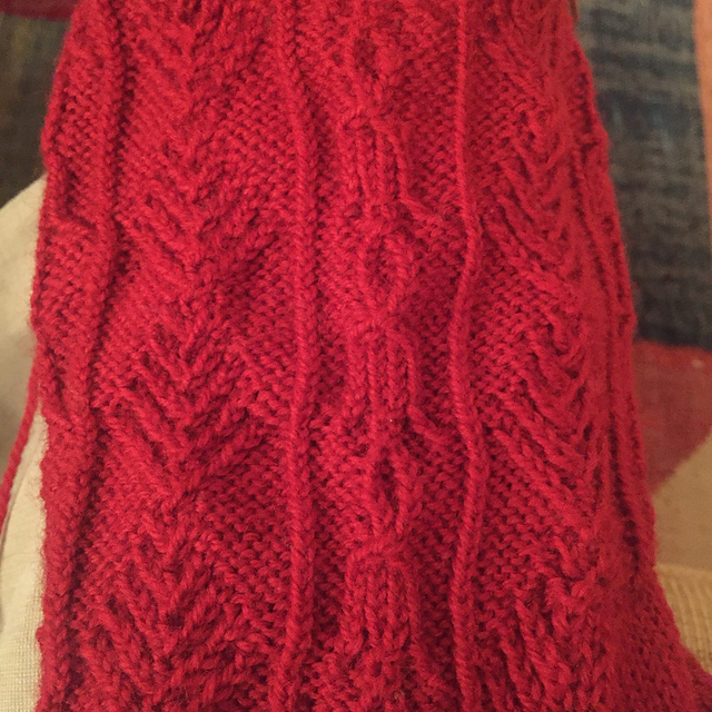 Pines and Bells Christmas Stocking