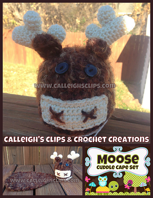 Moose Hat with Bonus Baby Cape