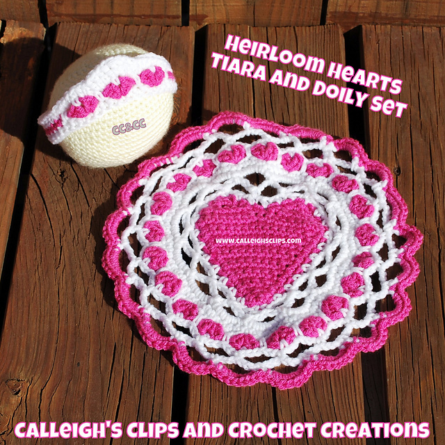 Heirloom Hearts Doily Set