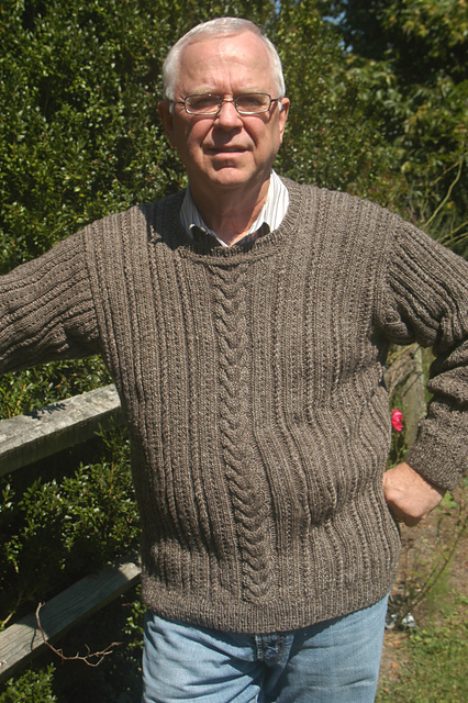 Men's Cabled Sweater and Slipover Vest