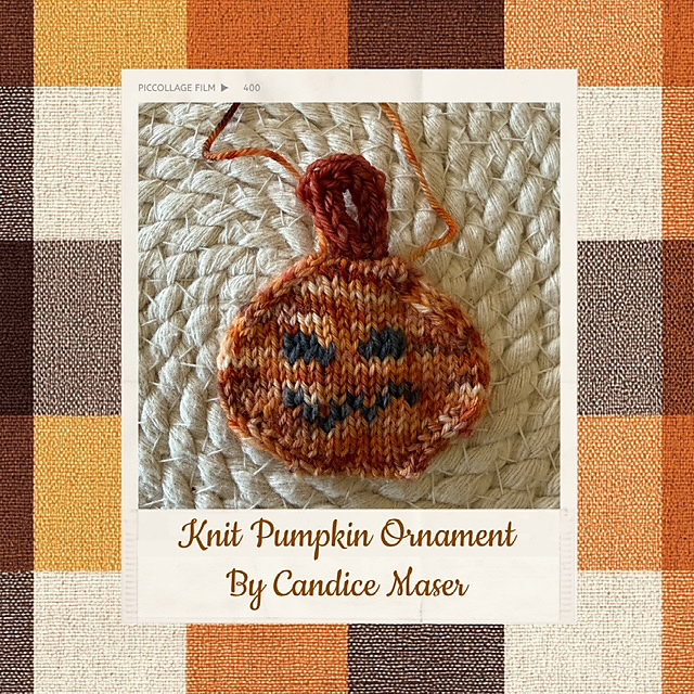Knit Pumpkin Ornament