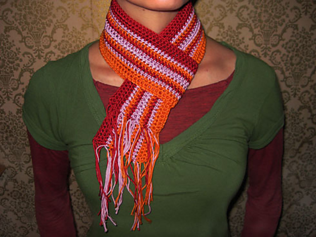 Striped Spring Scarf