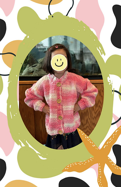 Bulky Knit Child Cardigan