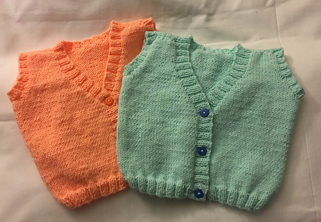 baby vest w/ button front