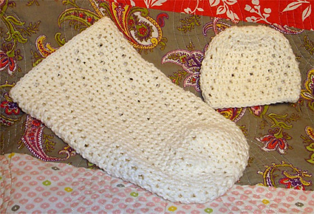 Spirals Cocoon / Sack & Matching Beanie