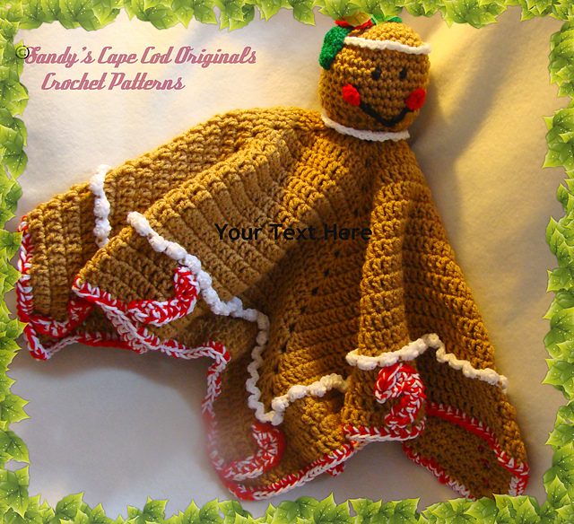 689 Gingerbread Lovie Blankie/Toy