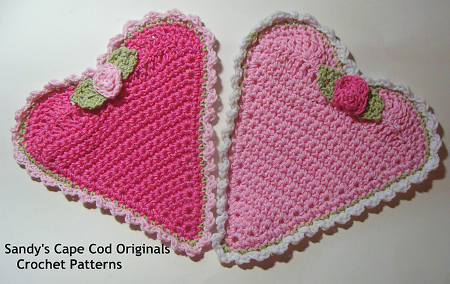 692 Heart Washcloth