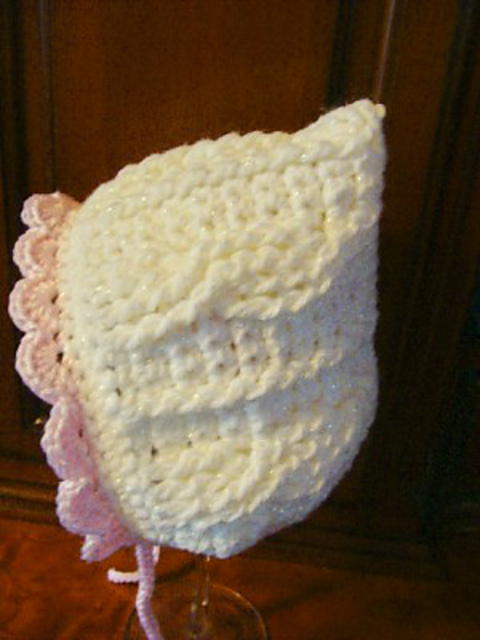 469 cable baby bonnet