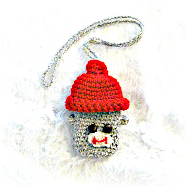 594 sock monkey cell phone pouch