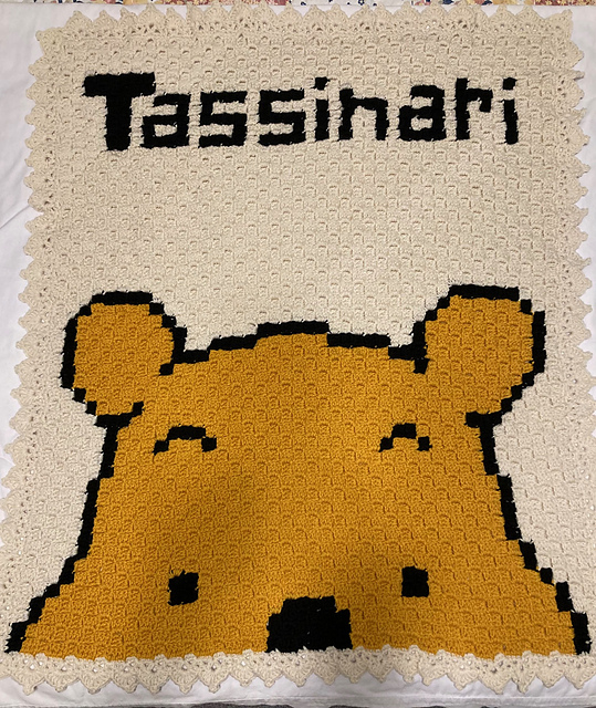 Ravelry: C2C Peek A Pooh baby blanket pattern by Pamela Katleba