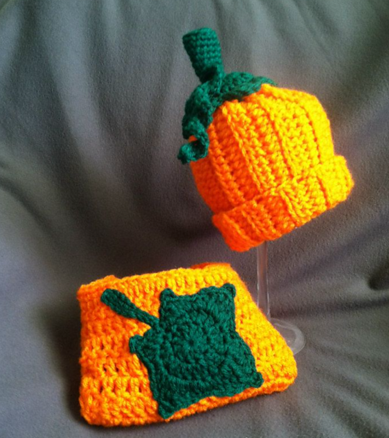 Crochet Cable Pumpkin Beanie