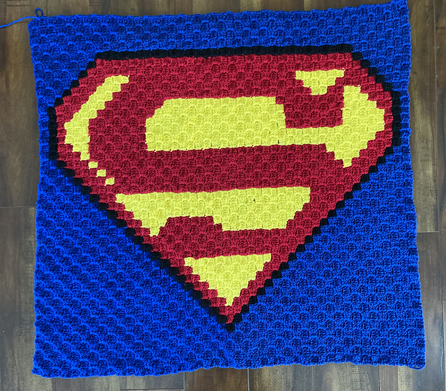 SUPERMAN SYMBOL CORNER-TO-CORNER BABY BLANKET SET