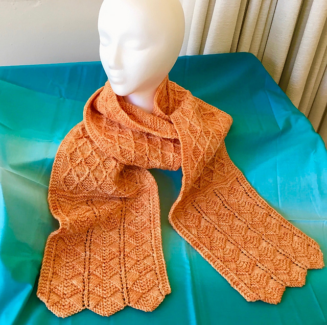Vintage Trellis and Fan Scarf