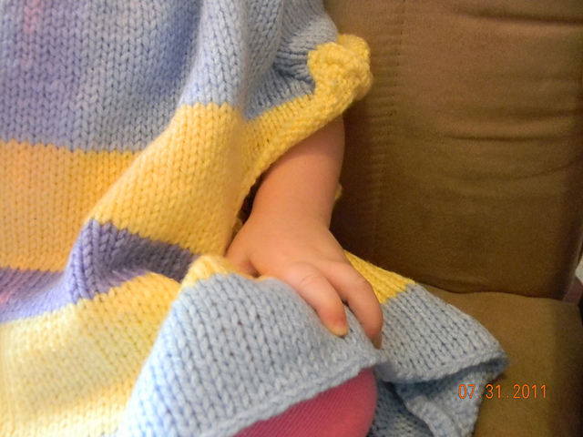 Spring Candy Stripe Poncho