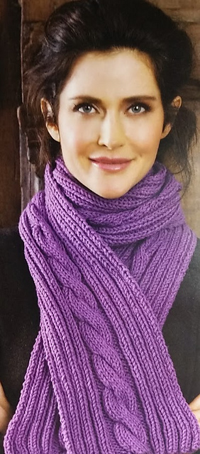 Cable and Rib Scarf