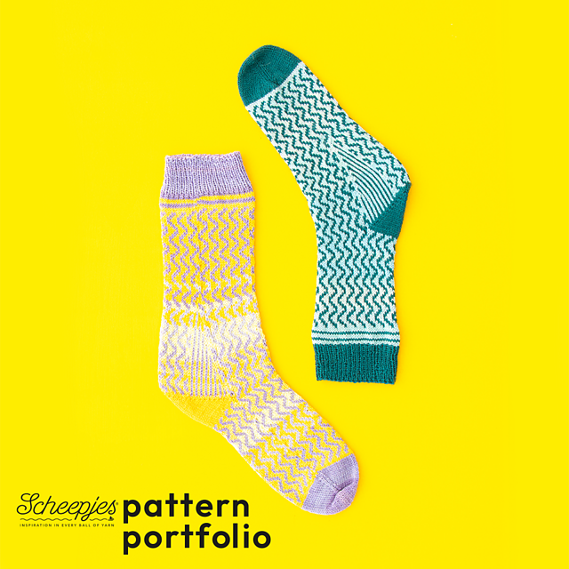 Lavender Zigzag Socks
