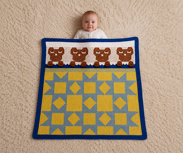 Nite Nite Teddy Bear Afghan