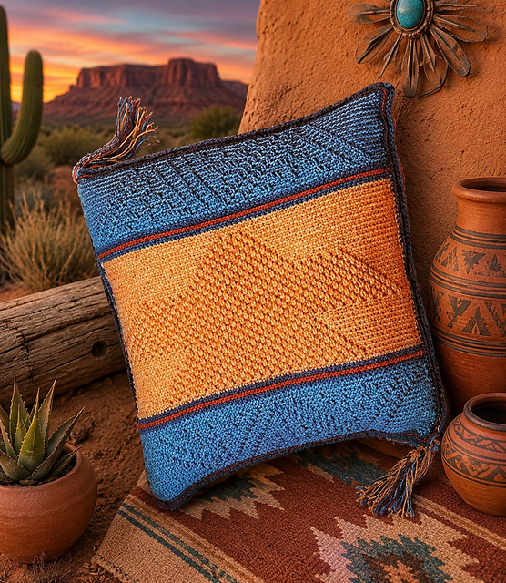 Phoenix Afghan and Pillow