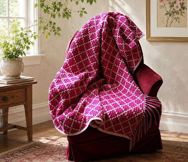Textured Tiles Afghan