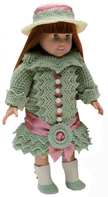 Victorian Garden Party Frock for 18" Dolls