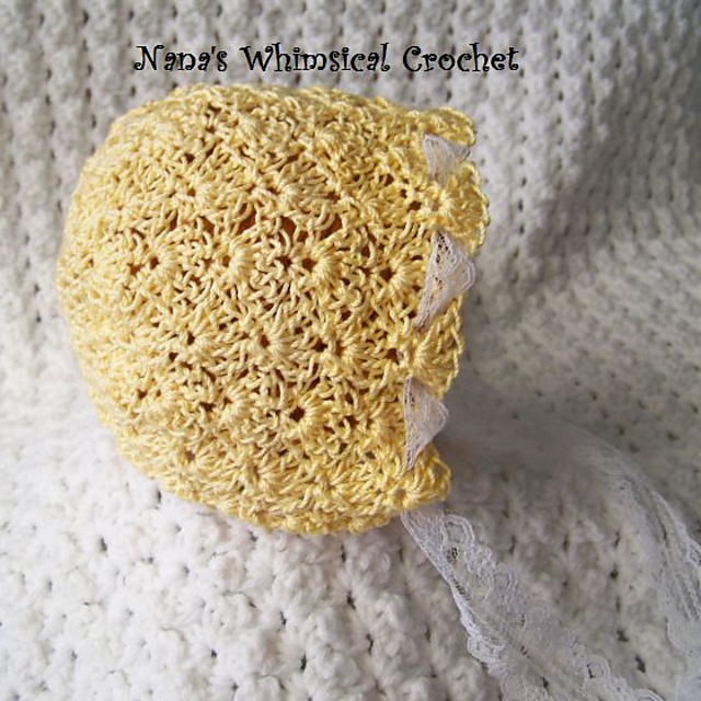 Whimsical Lace Bonnet