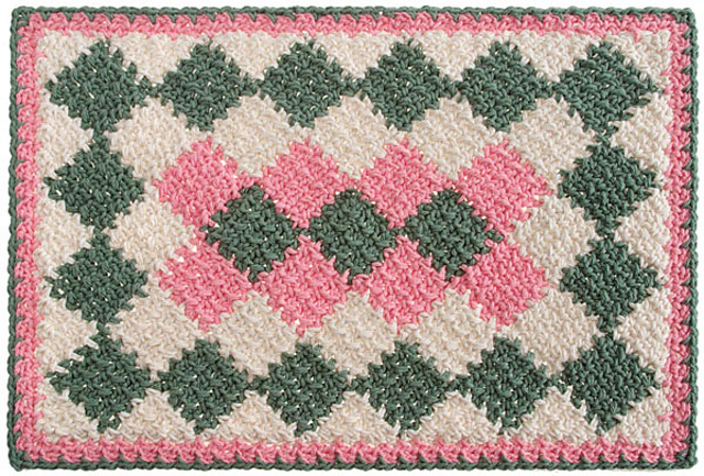 Single Crochet Entrelac Place Mat