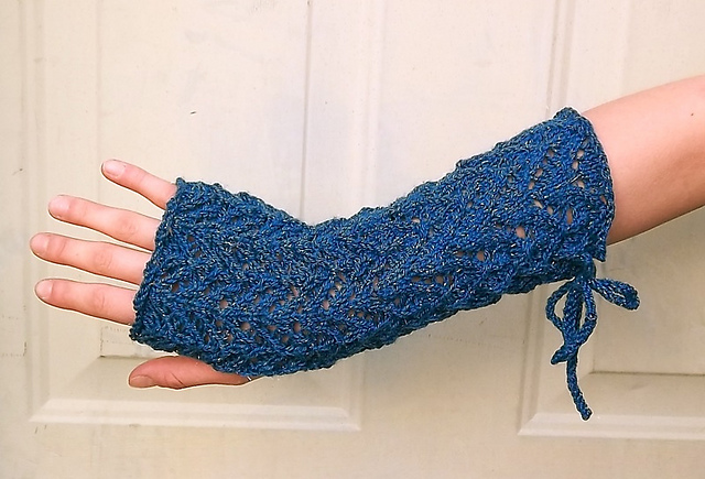 Silk and Silver Wrist Warmers