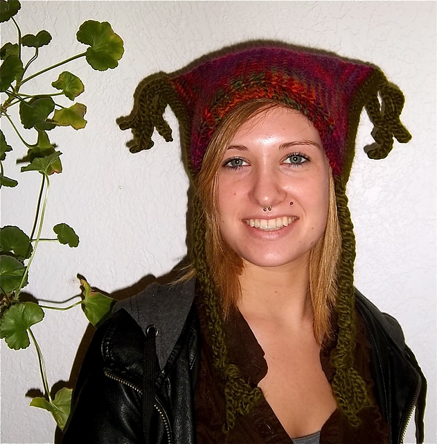 Bulky Braids and Tassels Hat with Felted Purse