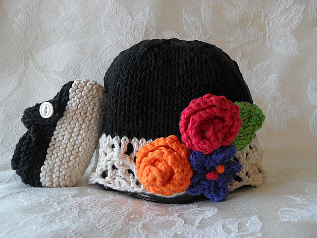 Wake Up Colors Lace Cloche with Flowers