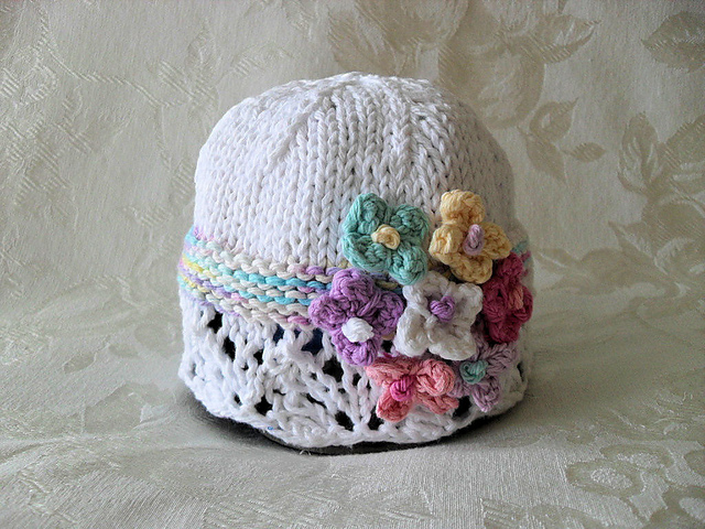 Wild Flower Lace Cloche 2 with flowers