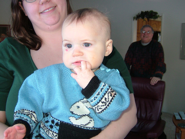 11002 Baby Sweater with bunny rabbit