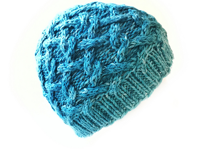 Cascading Cables Knit Beanie