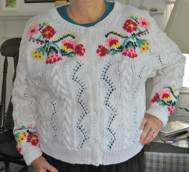 Mom's Floral Cardigan