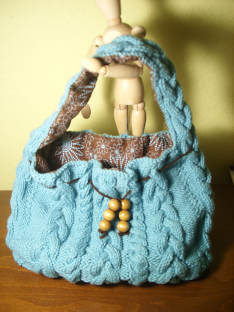 Cabled Hobo Bag