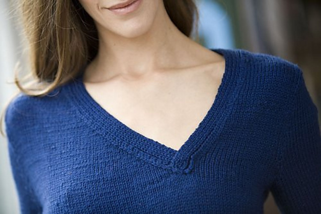 Slanted Neck Pullover