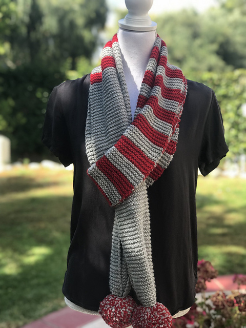 GO TEAM! Striped Scarf