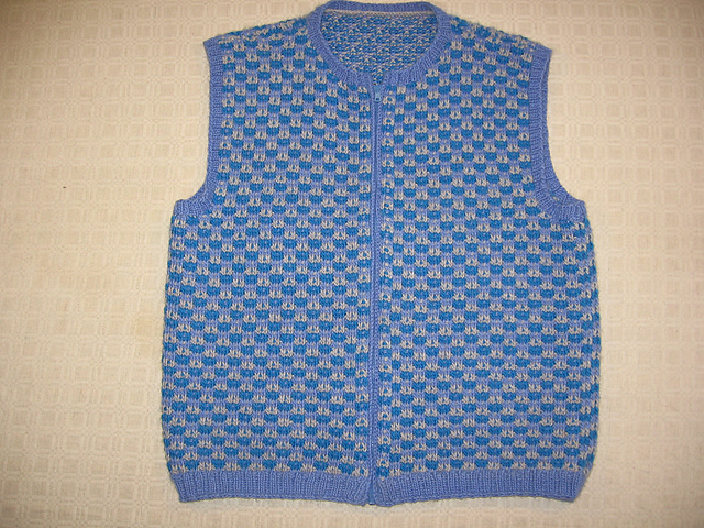 #07 Slip Stitch Check Vest