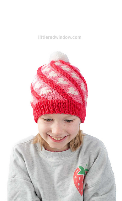 Valentine Heart Swirl Hat
