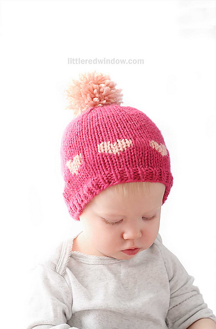 Little Valentine Fair Isle Heart Hat