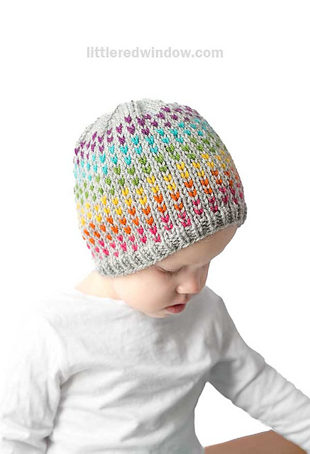 Rainbow Dots Hat
