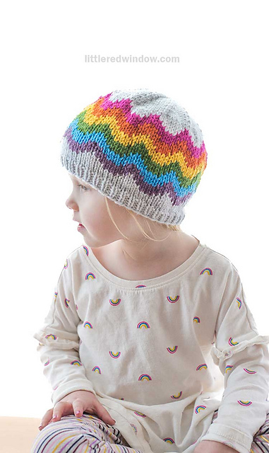 Rainbow Waves Hat