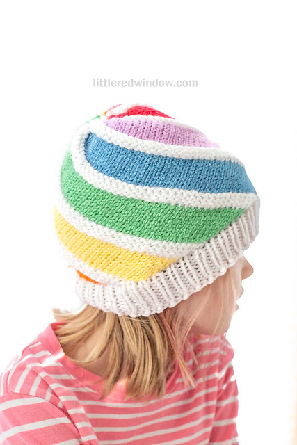 Solid Rainbow Swirl Hat