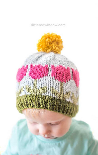 Fair Isle Spring Tulip Hat