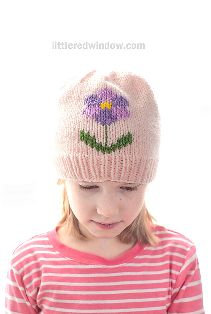 Pretty Purple Flower Hat