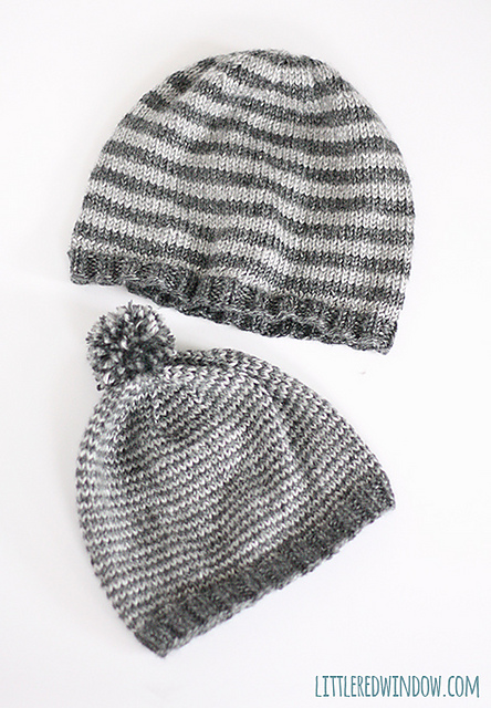 Father / Son Striped Winter Hats
